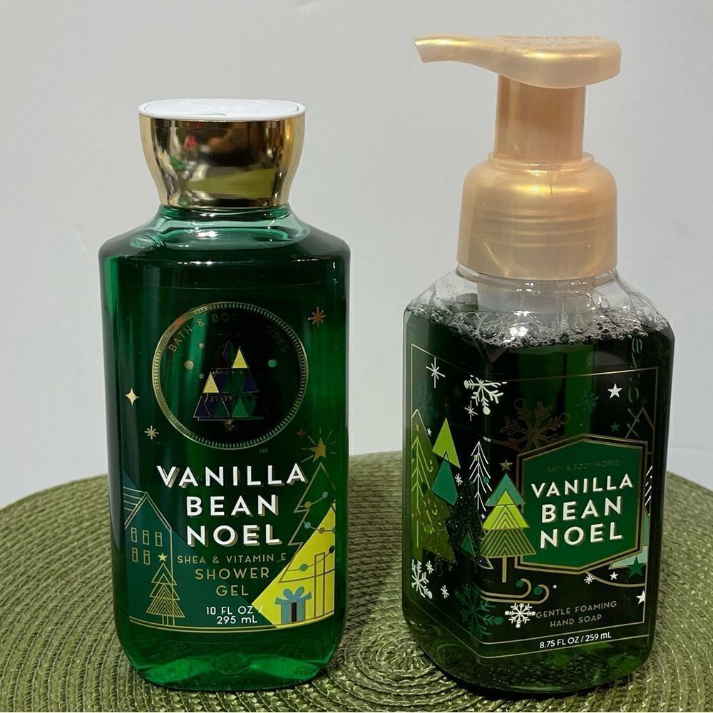 BBW Vanilla Bean Noel Shower Gel & Soap set of 2 NWT